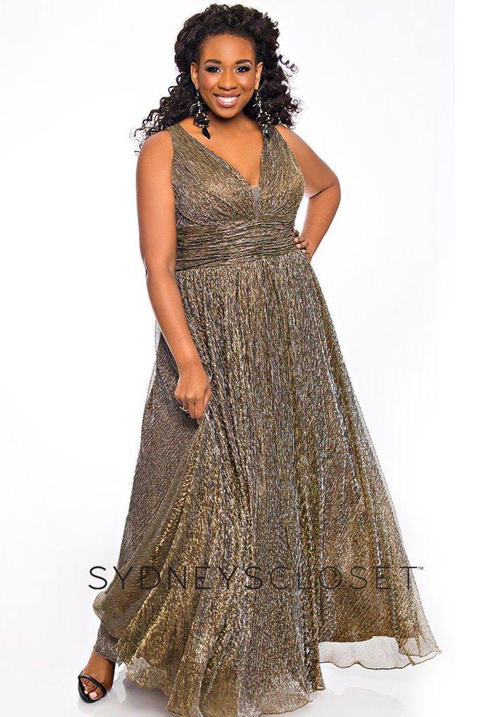 Sydneys Closet Long Plus Size Prom Dress - The Dress Outlet