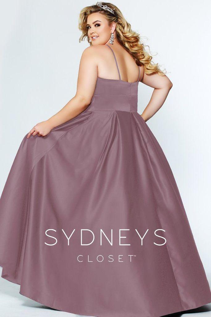 Sydneys Closet Long Plus Size Satin Prom Dress - The Dress Outlet Sydneys Closet