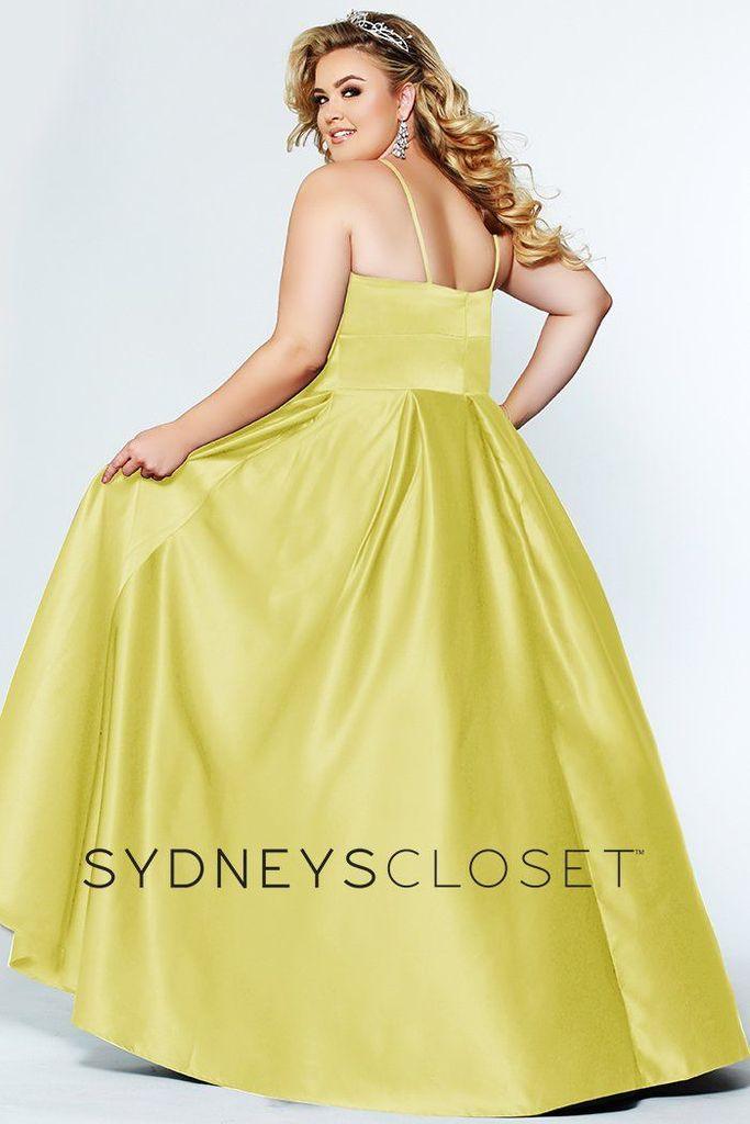 Sydneys Closet Long Plus Size Satin Prom Dress - The Dress Outlet Sydneys Closet