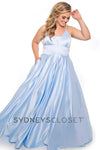 Sydneys Closet Long Plus Size Satin Prom Dress - The Dress Outlet