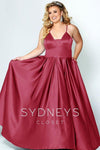 Sydneys Closet Long Plus Size Satin Prom Dress - The Dress Outlet Sydneys Closet