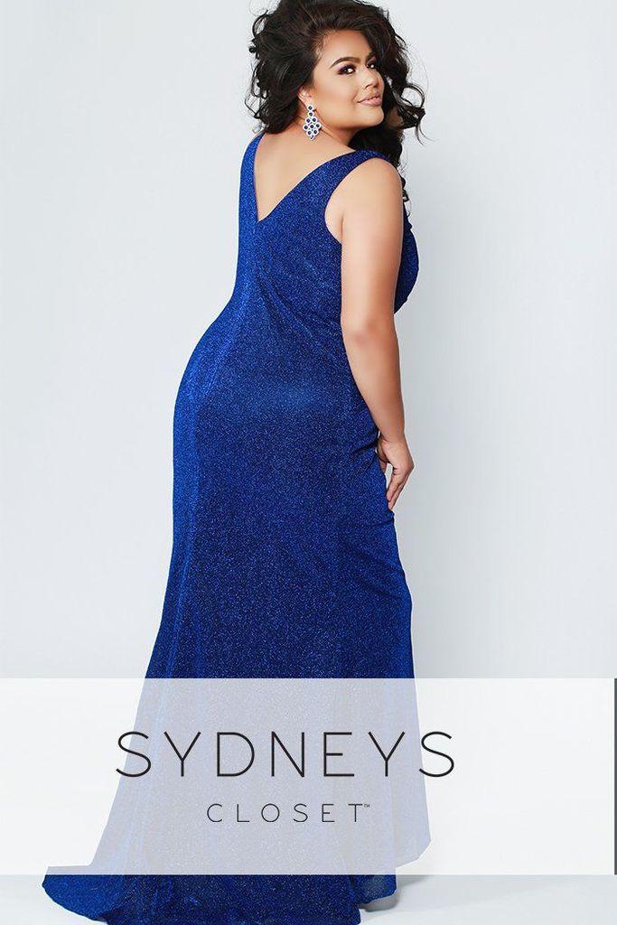 Sequin Gown Plus Size - Sleeveless V-Neck Floor Length Dress – Sydney's  Closet