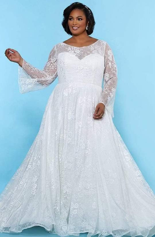 Sydneys Closet Plus Size Long Bridal Dress - The Dress Outlet