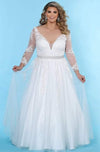 Sydneys Closet Plus Size Long Wedding Dress - The Dress Outlet