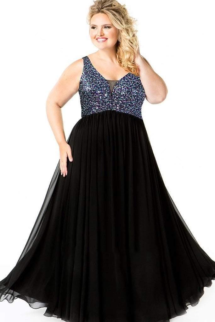 Sydneys Closet Plus Size Prom Long Formal Dress - The Dress Outlet