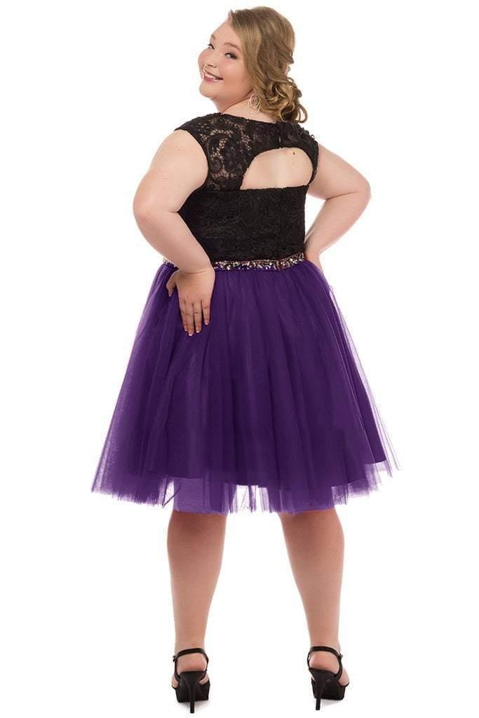 Sydneys Closet Plus Size Short Prom Dress - The Dress Outlet