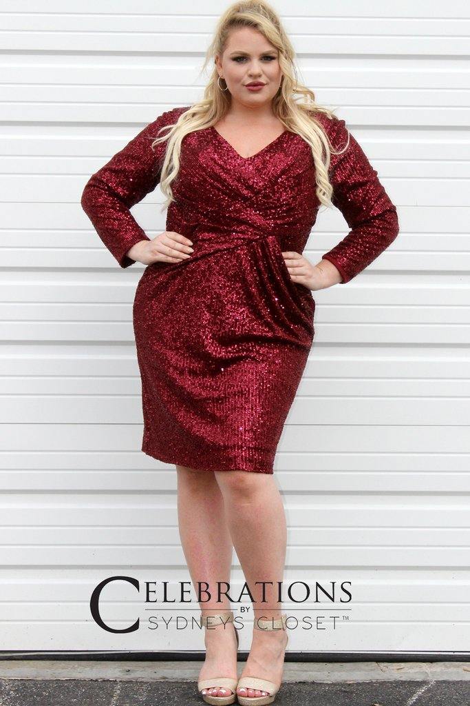 Sydneys Closet Short Glitter Party Dress - The Dress Outlet