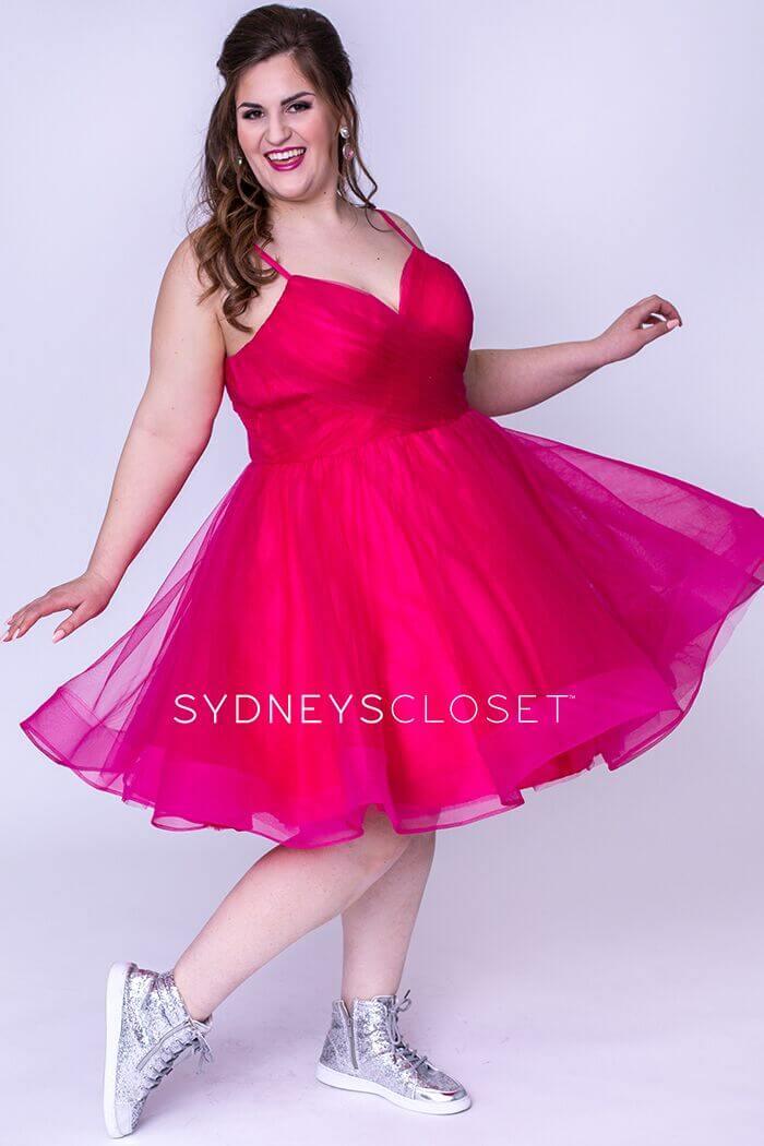 Sydneys Closet Short Homecoming Plus Size Prom Dress - The Dress Outlet