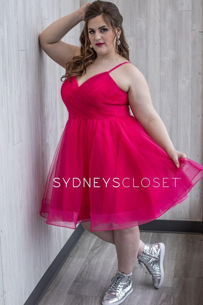 Sydneys Closet Short Homecoming Plus Size Prom Dress - The Dress Outlet