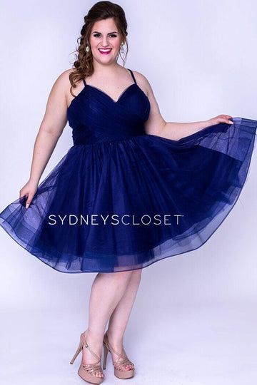 Pink Berry Sydneys Closet Short Homecoming Plus Size Prom Dress
