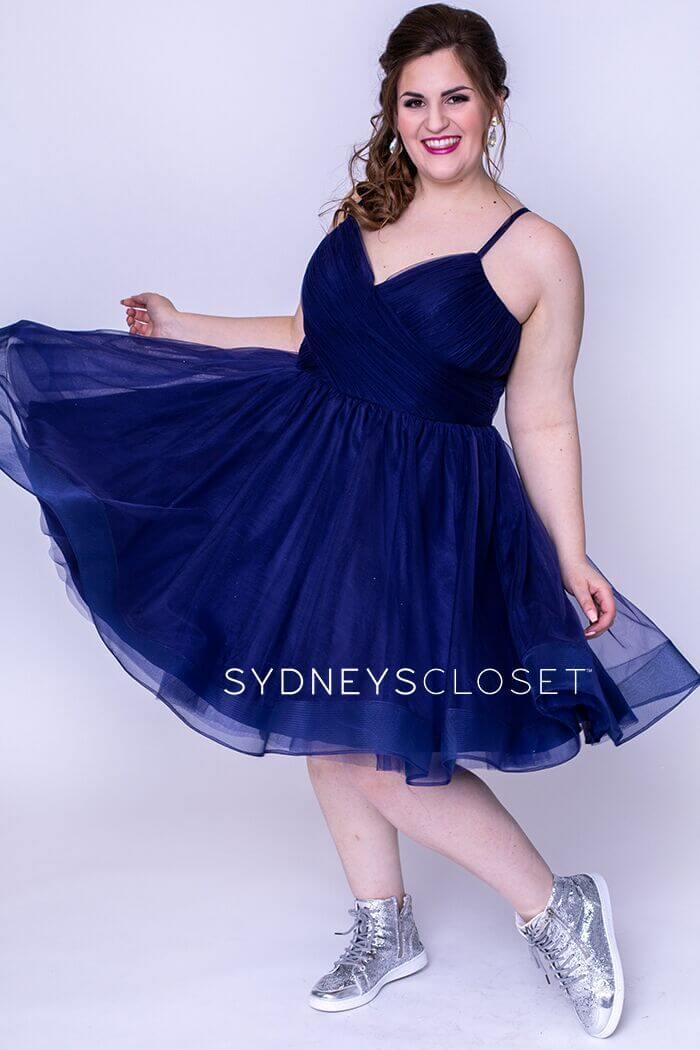 Sydneys Closet Short Homecoming Plus Size Prom Dress - The Dress Outlet