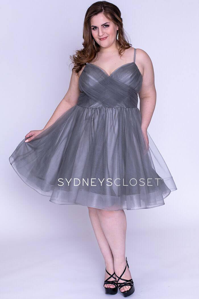 Sydneys Closet Short Homecoming Plus Size Prom Dress - The Dress Outlet