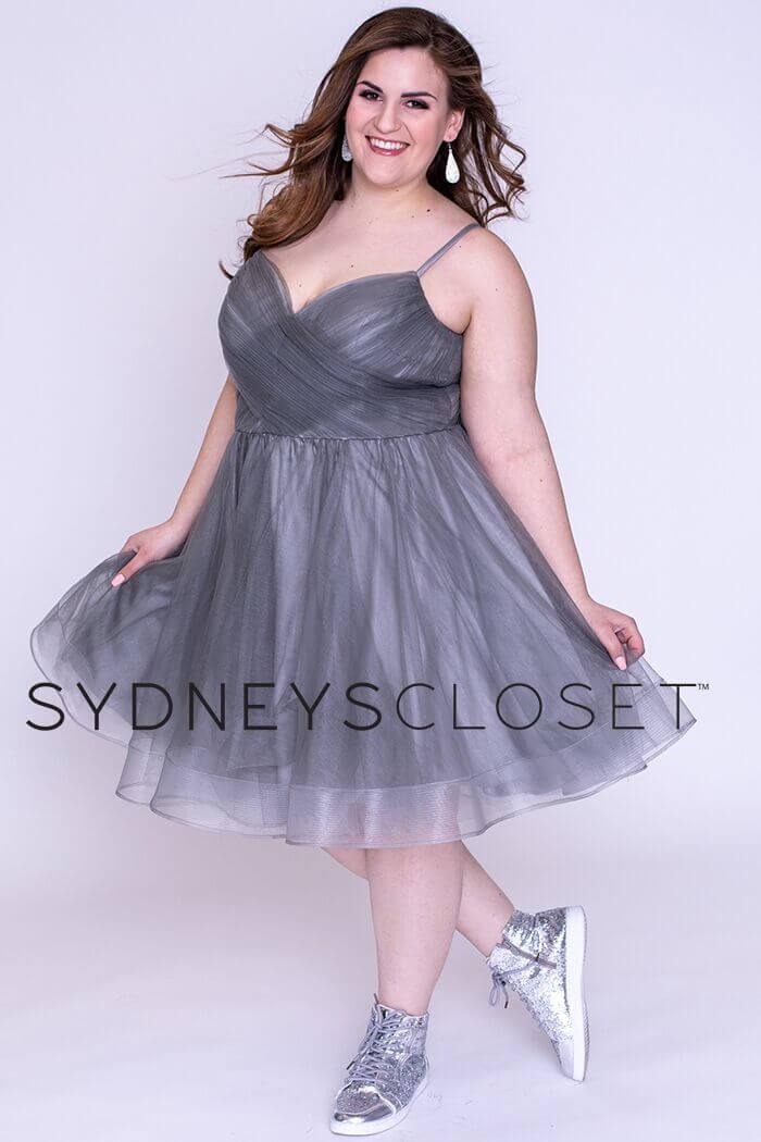 Sydneys Closet Short Homecoming Plus Size Prom Dress - The Dress Outlet