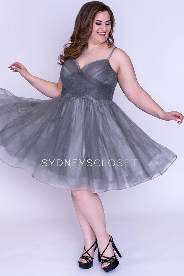 Sydneys Closet Short Homecoming Plus Size Prom Dress - The Dress Outlet