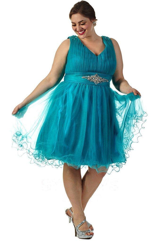 Sydneys Closet Short Plus Size Prom Dress - The Dress Outlet