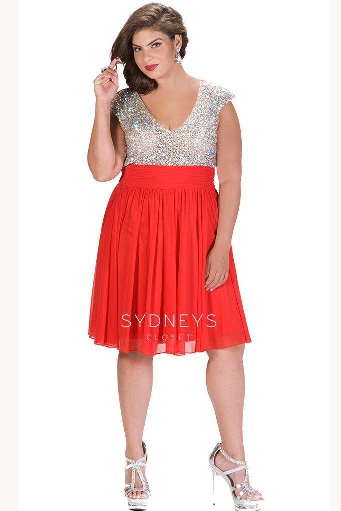 Sydneys Closet Short Plus Size Prom Dress - The Dress Outlet