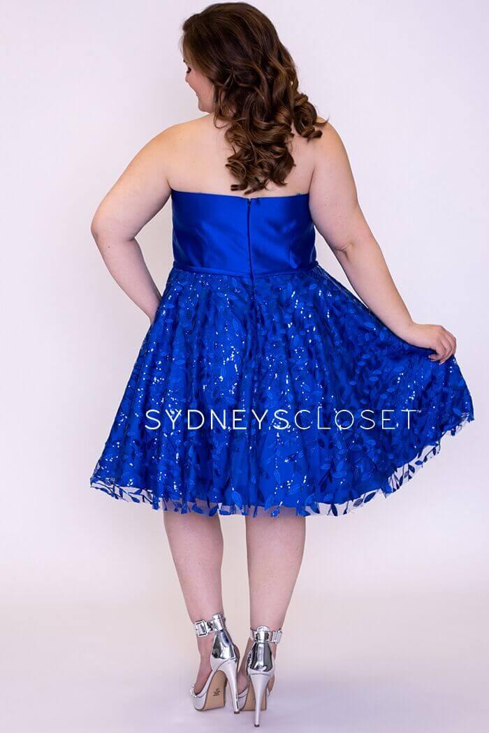 Sydneys Closet Short Plus Size Strapless Homecoming Dress - The Dress Outlet