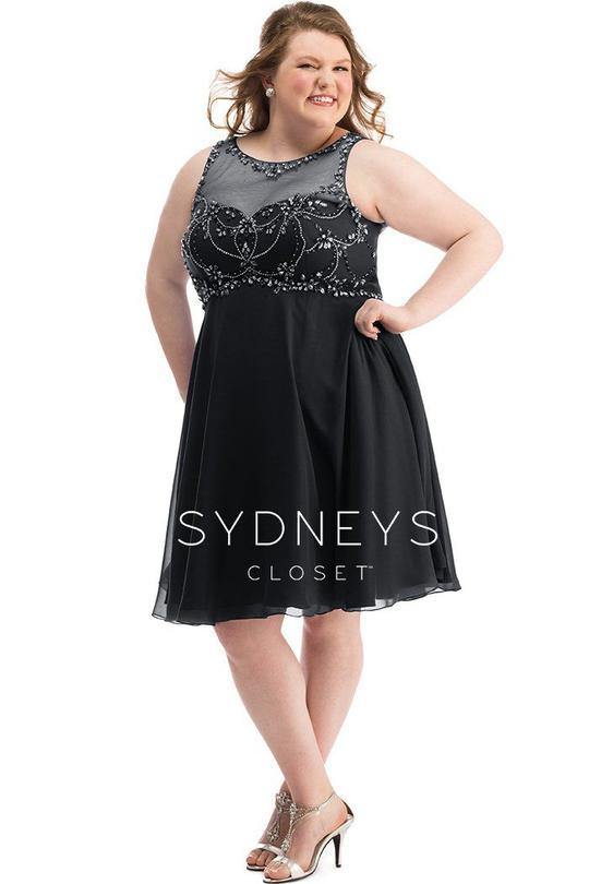 Sydneys Closet Short Sleeveless Prom Dress - The Dress Outlet