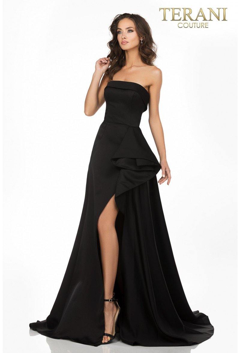 Terani Couture Strapless Long Prom Dress 2012P1288 - The Dress Outlet