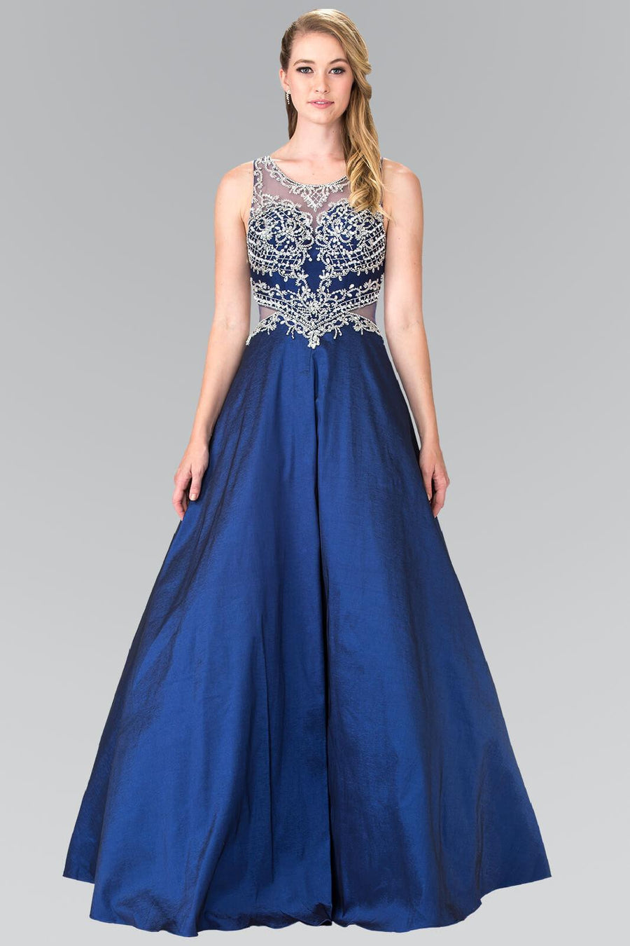 Two Piece Ball Gown Long Prom Dress - The Dress Outlet