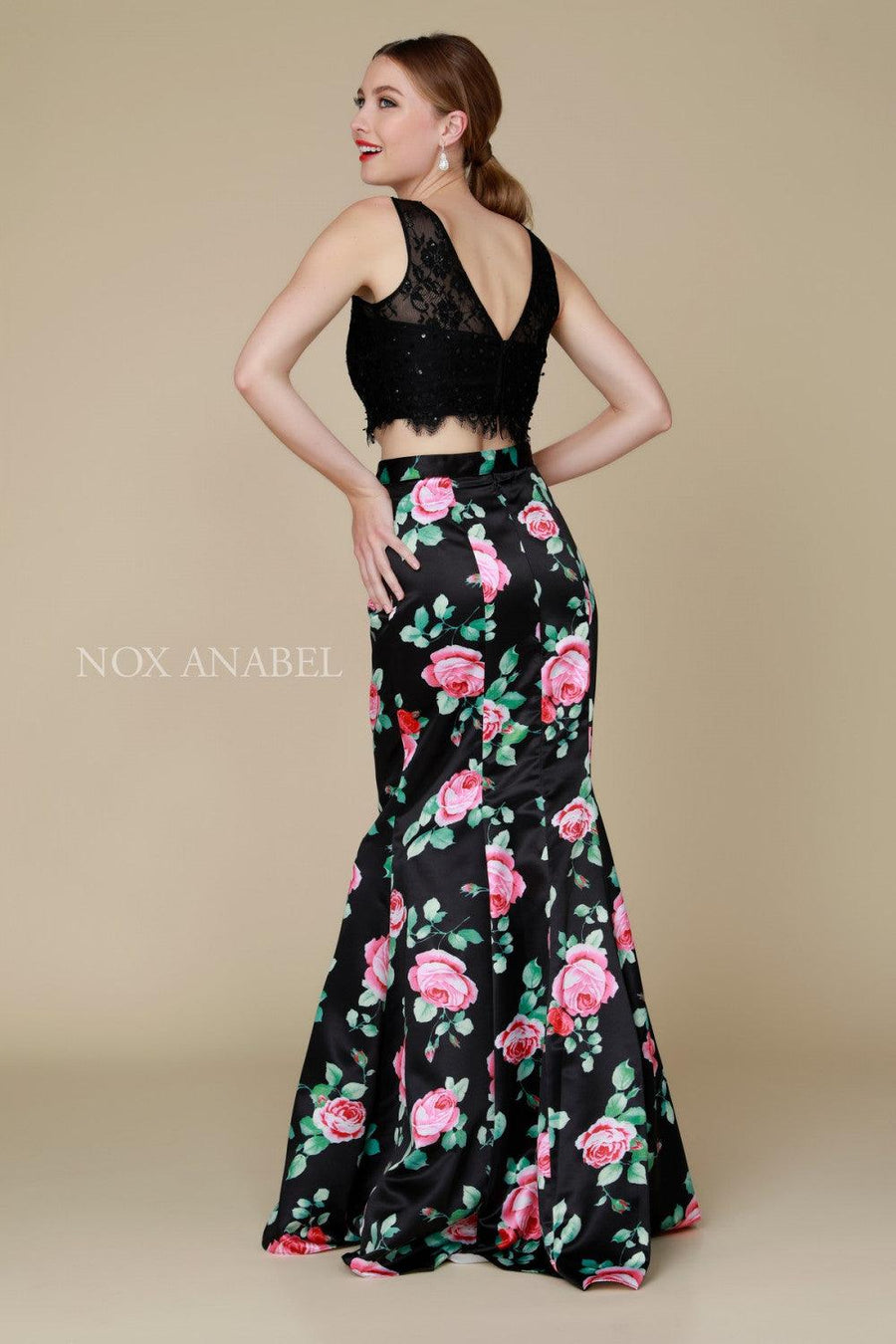 Two Piece Prom Dress Formal Evening Gown - The Dress Outlet