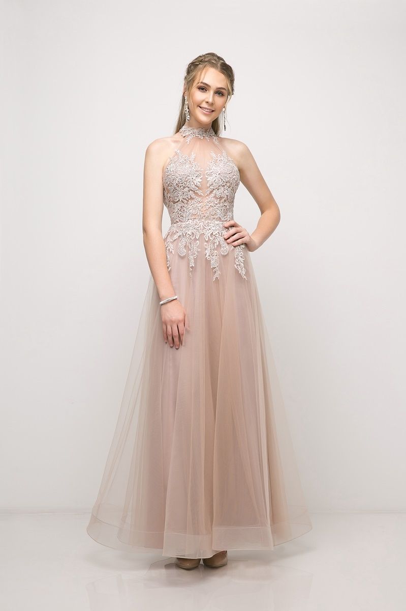 Prom Dresses A Line Long Prom Gown Mauve