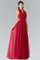 V-Neck Halter Chiffon Long Formal Dress - The Dress Outlet