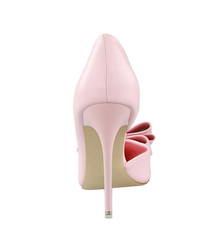 Women's Hollow Pointed Toes High Heels Bridal Shoes - The Dress Outlet