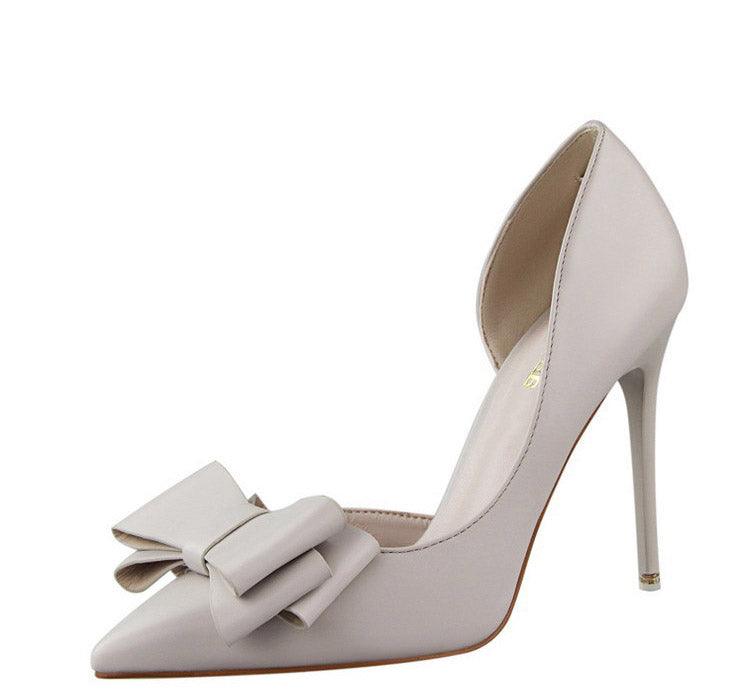 Women's Hollow Pointed Toes High Heels Bridal Shoes - The Dress Outlet