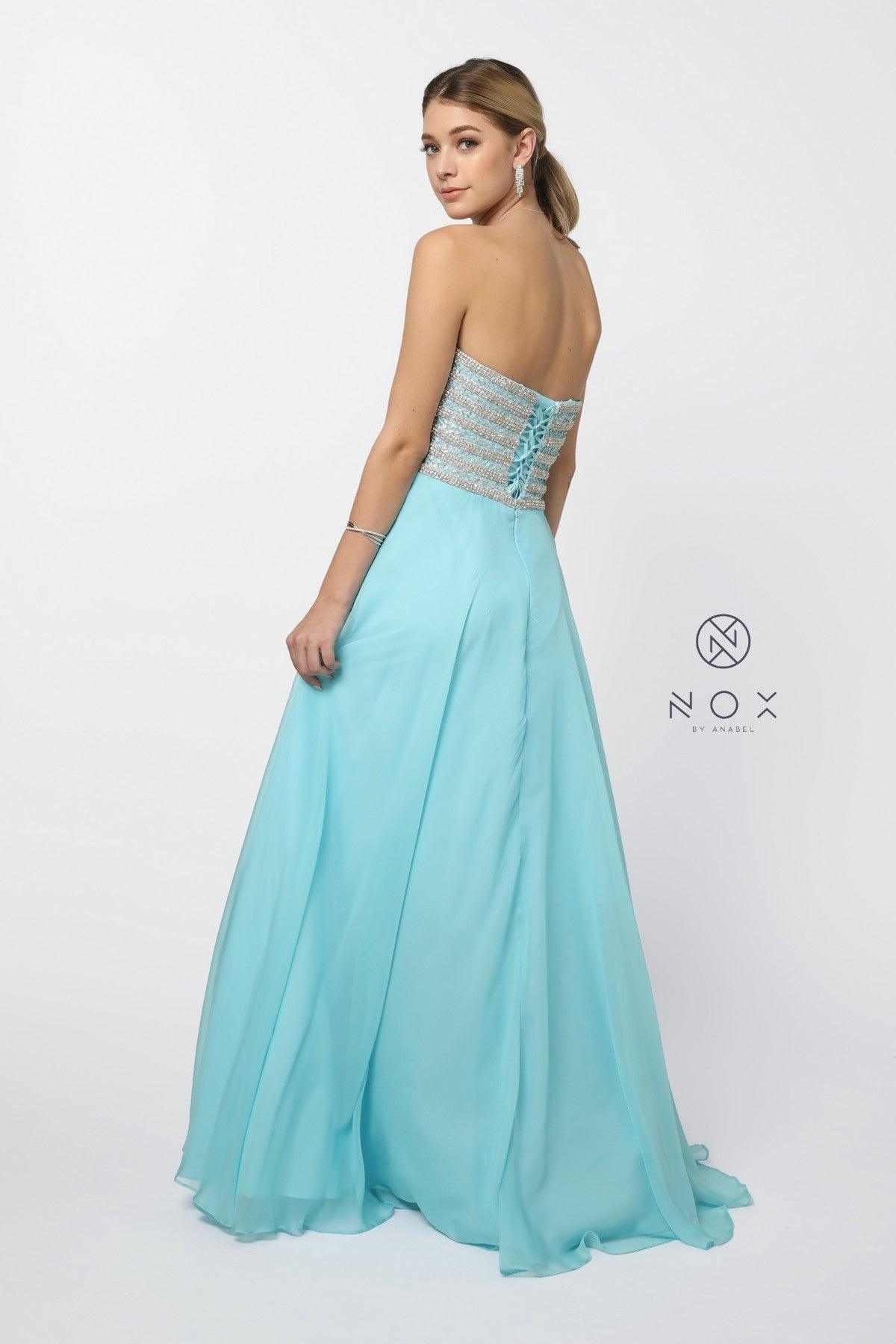 Nox Anabel 8147 Strapless Long Evening Gown