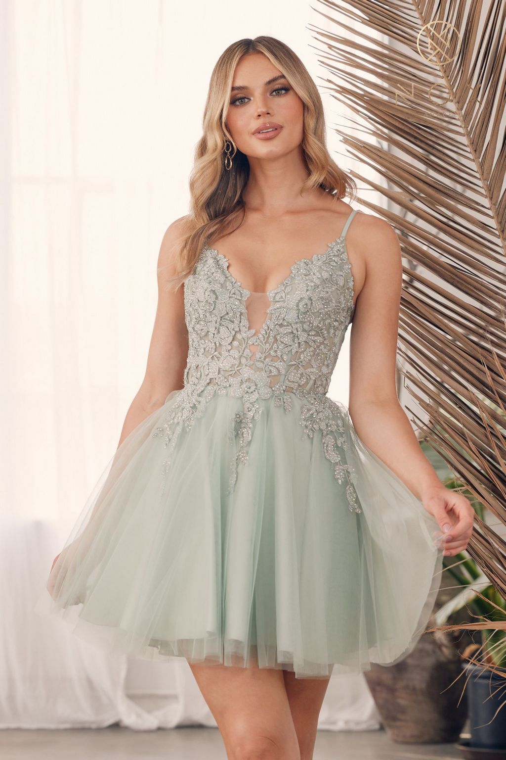 Cocktail Dresses Short Homecoming cocktail Dress Sage Green