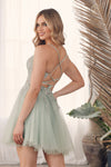 Cocktail Dresses Short Homecoming cocktail Dress Sage Green