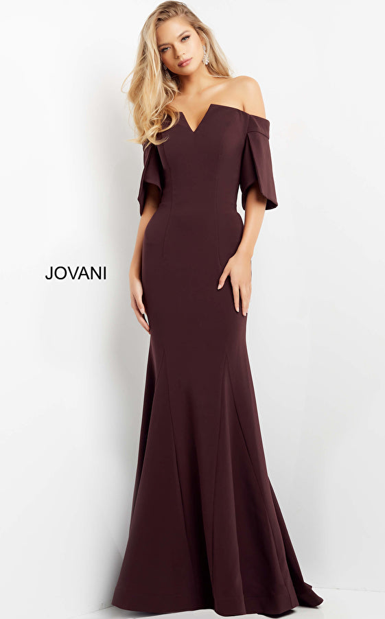 Formal Dresses Off Shoulder Sheath Mermaid Formal Dress Plum