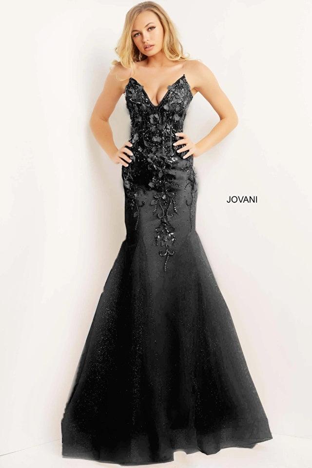 Jovani 05839 Prom Spaghetti Strap Long Mermaid Gown