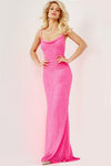 Prom Dresses Long Spaghetti Strap Fitted Prom Dress Hot Pink