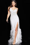 Formal Dresses Prom Long Formal Beaded Evening Gown Off White