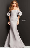 Mother of the Bride Dresses Mother of the Bride Off Shoulder Puff Sleeve Dress Taupe