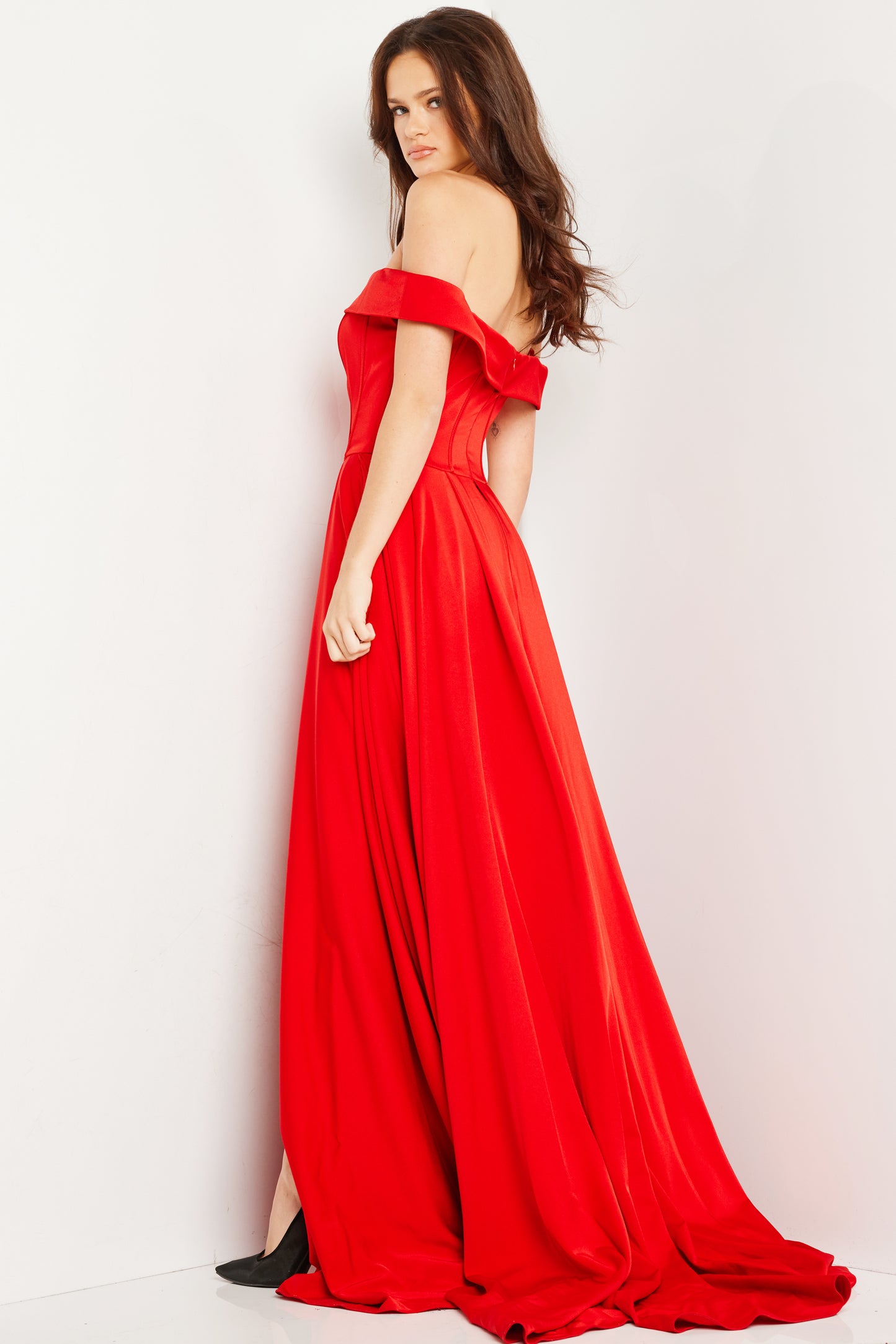 Prom Dresses Long Overskirt Formal Evening Prom Dress Red