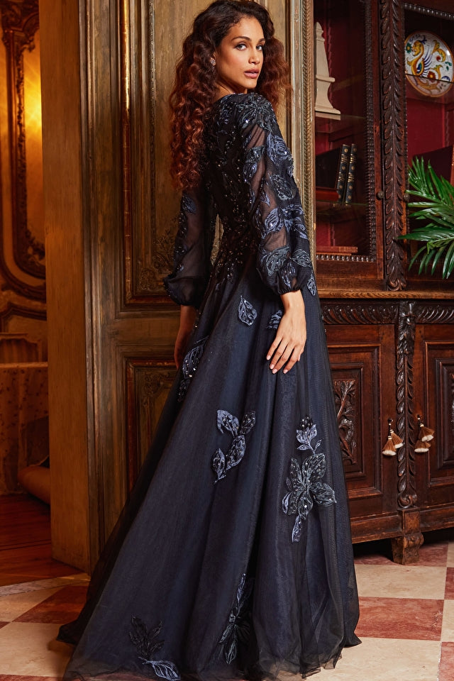 Mother of the Bride Dresses Mother of the Bride Embroidered A Line Dress Navy