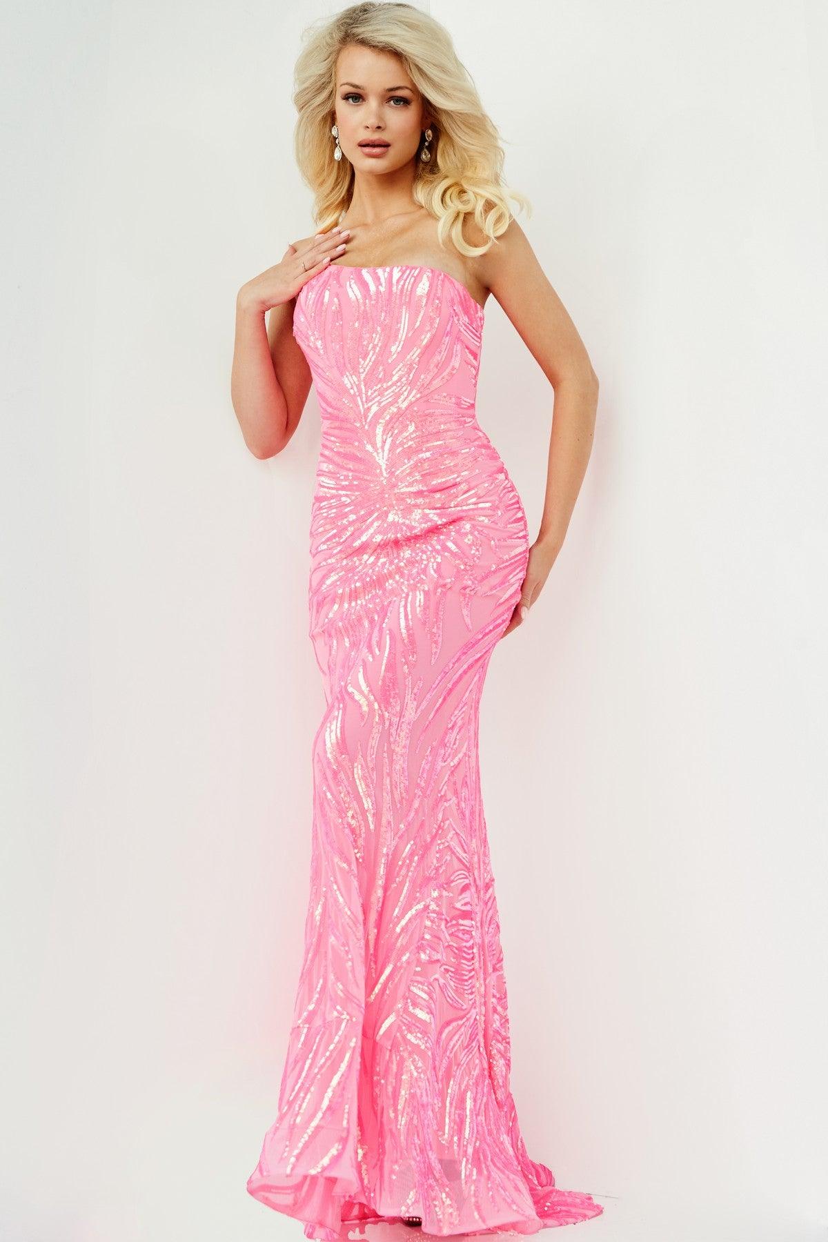 Jovani 05664 Prom One Shoulder Long Formal Sequin Gown