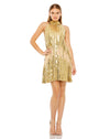 Cocktail Dresses Sequin Cocktail Short Dress Nude Gold