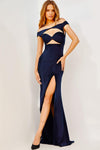 Prom Dresses Long Formal Off Shoulder Prom Gown Navy