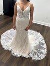 Wedding Dresses Spaghetti Strap Fit and Flare Wedding Gown IVORY