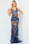 Prom Dresses Long Sleeveless Formal Fitted Prom Dress Navy