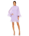 Cocktail Dresses Long Sleeve Chiffon Cocktail Dress Lilac