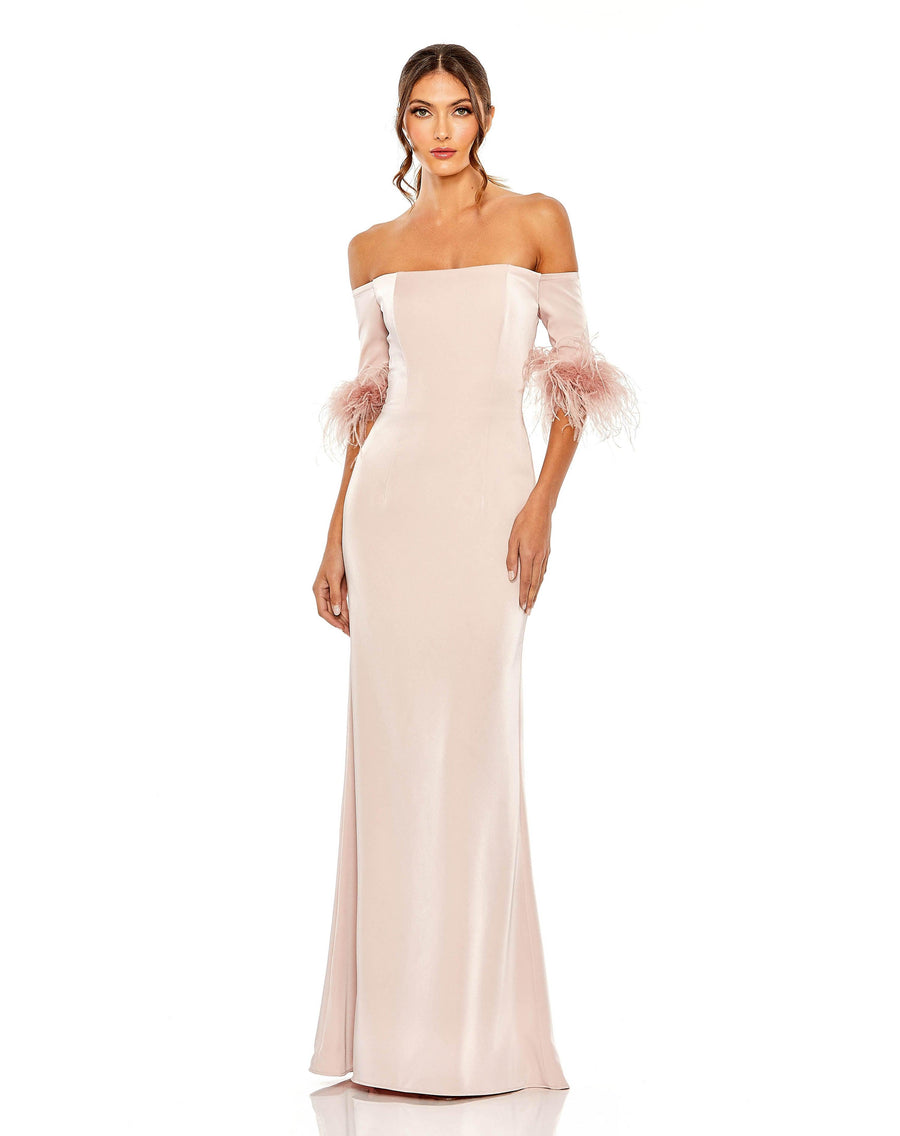 Formal Dresses Long Off Shoulder Formal Gown Blush