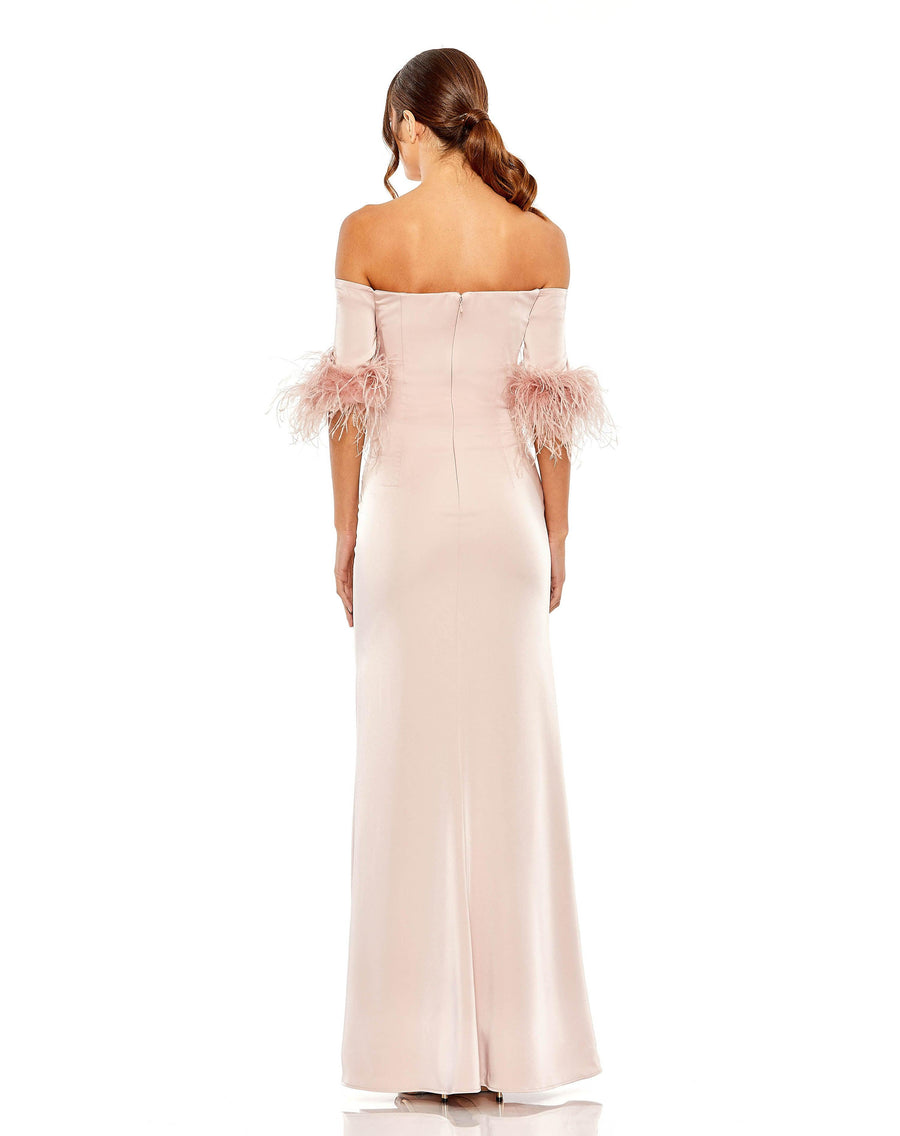 Formal Dresses Long Off Shoulder Formal Gown Blush