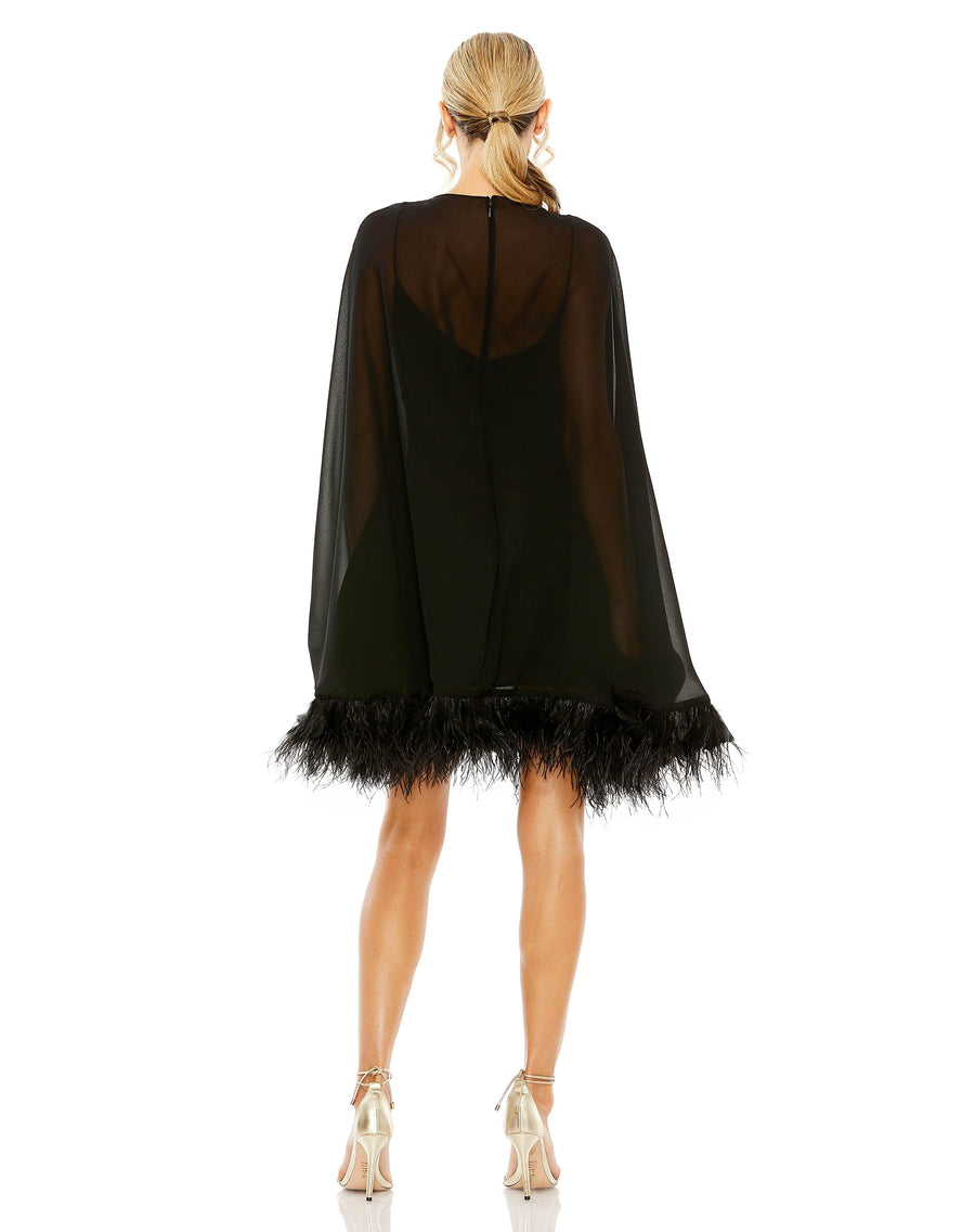 Cocktail Dresses Long Sleeve Chiffon Cocktail Dress Black