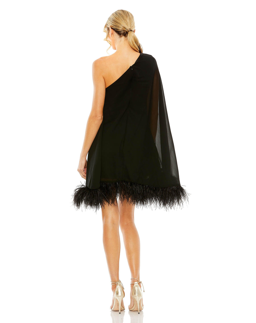 Cocktail Dresses Short One Shoulder Cocktail Dress Black