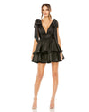 Cocktail Dresses Short A Line Tiered Cocktail Mini Dress Black